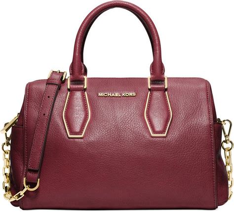 Michael Kors Vanessa Medium Chain Satchel Claret 